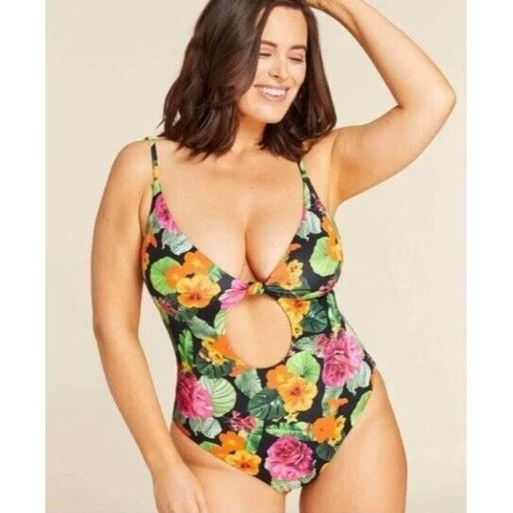 Andie Swim The Santorini One Piece Compression Minimalist Floral NWT X Small